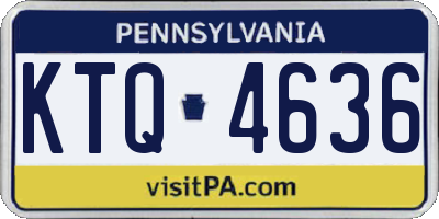 PA license plate KTQ4636
