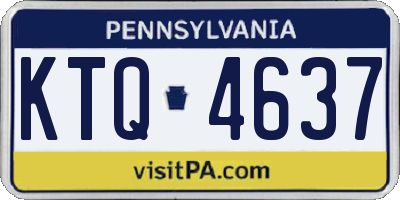 PA license plate KTQ4637