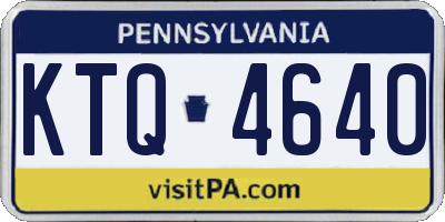 PA license plate KTQ4640