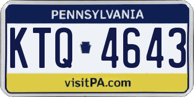 PA license plate KTQ4643