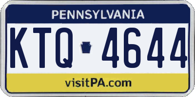 PA license plate KTQ4644