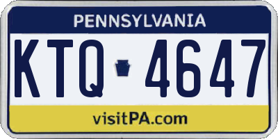 PA license plate KTQ4647