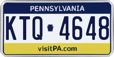 PA license plate KTQ4648