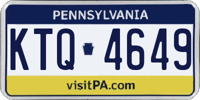 PA license plate KTQ4649