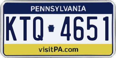 PA license plate KTQ4651