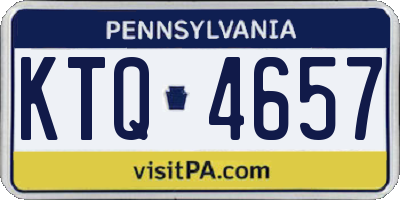 PA license plate KTQ4657