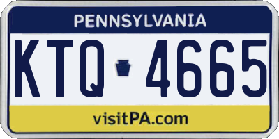 PA license plate KTQ4665