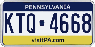PA license plate KTQ4668