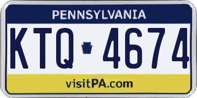 PA license plate KTQ4674