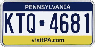 PA license plate KTQ4681