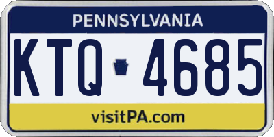 PA license plate KTQ4685