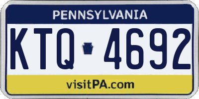 PA license plate KTQ4692