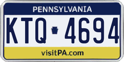 PA license plate KTQ4694