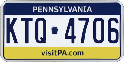 PA license plate KTQ4706
