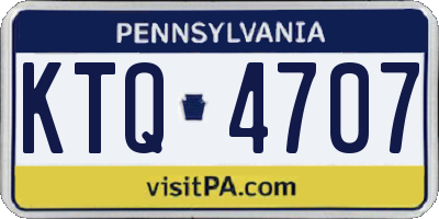 PA license plate KTQ4707