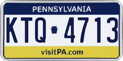 PA license plate KTQ4713