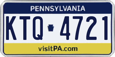 PA license plate KTQ4721