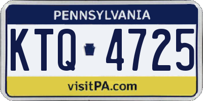 PA license plate KTQ4725