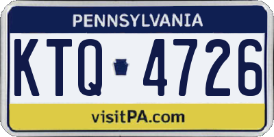 PA license plate KTQ4726