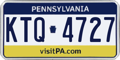 PA license plate KTQ4727