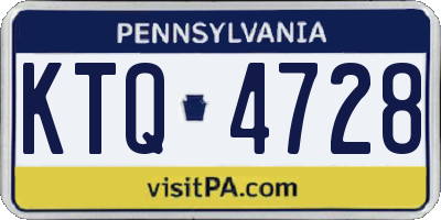 PA license plate KTQ4728