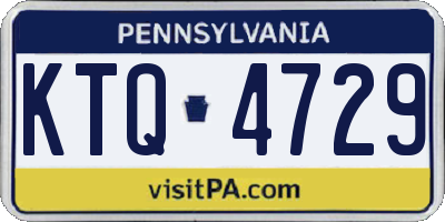 PA license plate KTQ4729