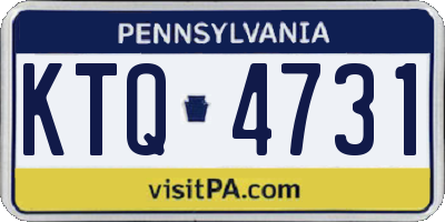 PA license plate KTQ4731