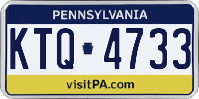 PA license plate KTQ4733