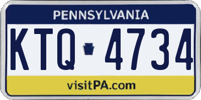 PA license plate KTQ4734
