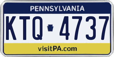PA license plate KTQ4737