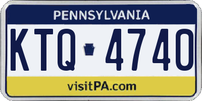 PA license plate KTQ4740