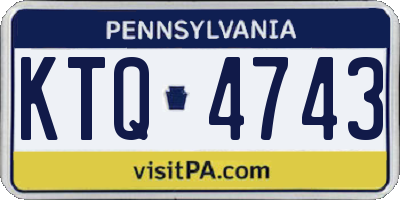 PA license plate KTQ4743