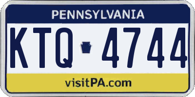 PA license plate KTQ4744
