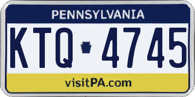 PA license plate KTQ4745