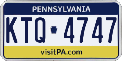 PA license plate KTQ4747