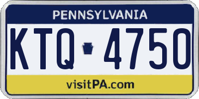 PA license plate KTQ4750