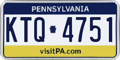 PA license plate KTQ4751