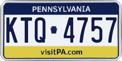 PA license plate KTQ4757