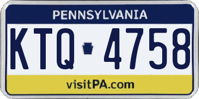PA license plate KTQ4758
