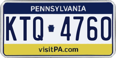 PA license plate KTQ4760