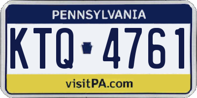 PA license plate KTQ4761
