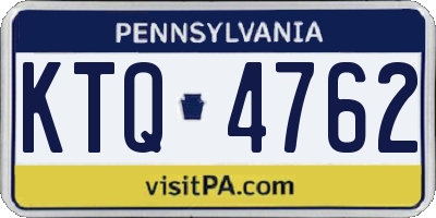 PA license plate KTQ4762