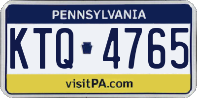 PA license plate KTQ4765