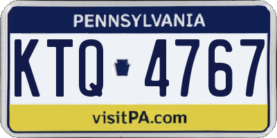 PA license plate KTQ4767