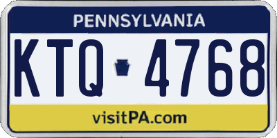 PA license plate KTQ4768