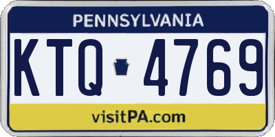 PA license plate KTQ4769