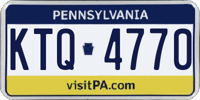 PA license plate KTQ4770