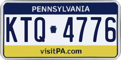 PA license plate KTQ4776