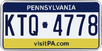 PA license plate KTQ4778