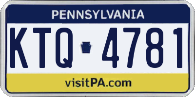 PA license plate KTQ4781